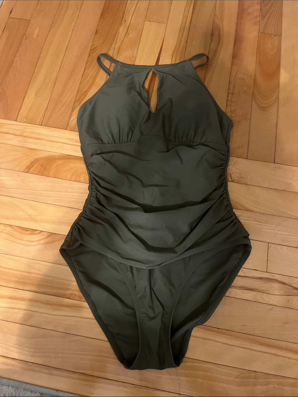 Ellen Tracy Olive Green One-Piece